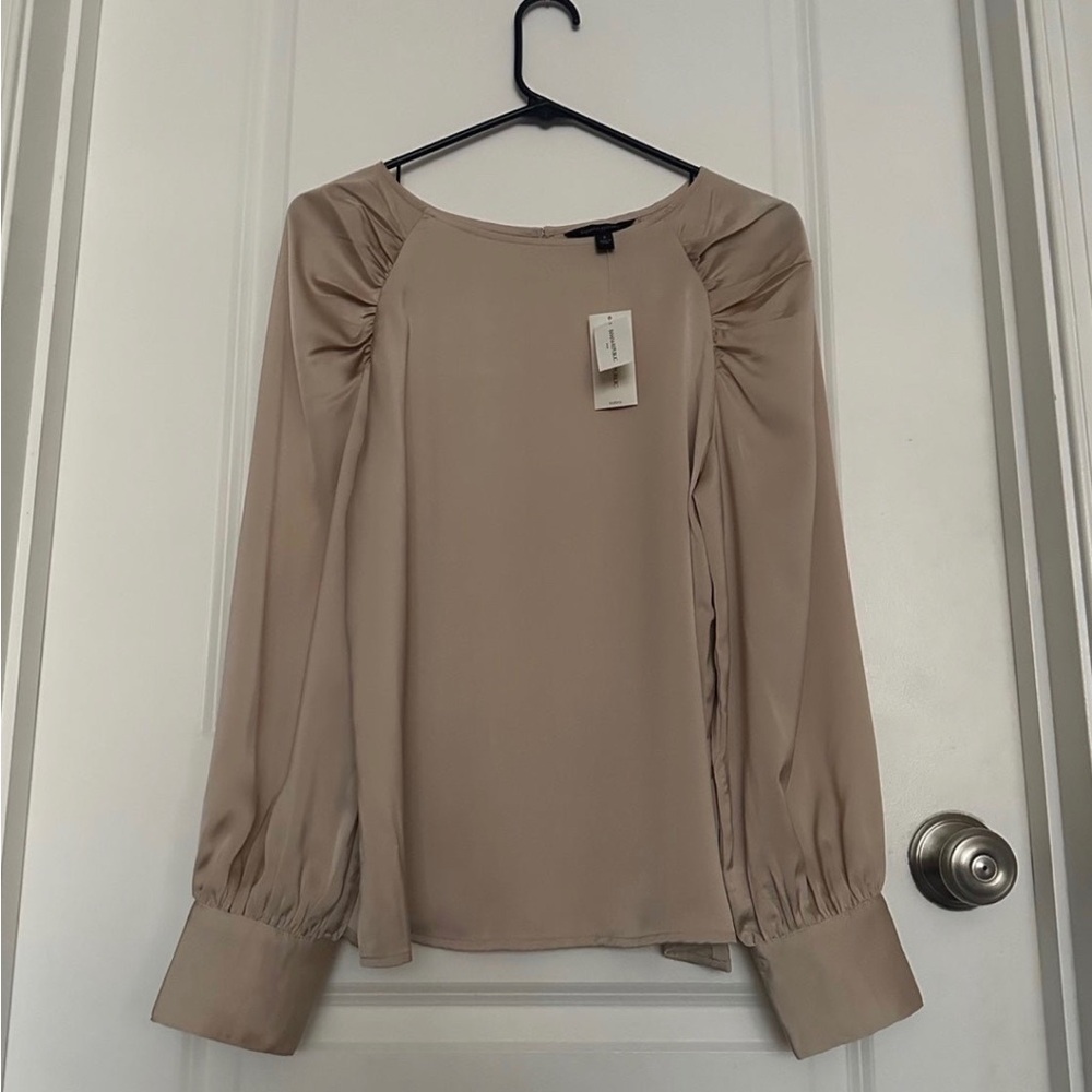 Light Beige Long Sleeved Blouse